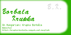 borbala krupka business card