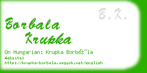 borbala krupka business card